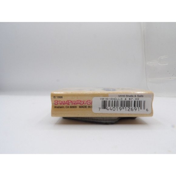 Stamp "Shells & Sails" Stampendous ©1998 3" x 2½" #V016 - Picture 3 of 5